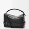 Borsa Puzzle Biker grande in pelle di vitello lucida