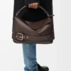 Borsa Puzzle Biker grande in pelle di vitello lucida