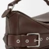 Borsa Puzzle Biker piccola in pelle di vitello lucida
