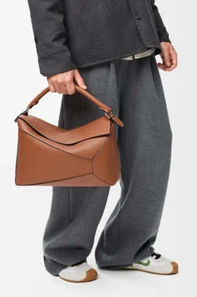 Borsa Puzzle Edge grande in pelle di vitello classica