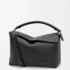 Borsa Puzzle Edge grande in pelle di vitello martellata