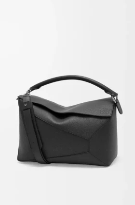 Borsa Puzzle Edge grande in pelle di vitello martellata