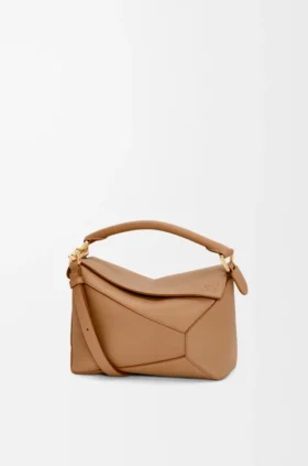 Borsa Puzzle Edge piccola in morbida pelle di vitello martellata