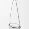 Borsa Puzzle Edge piccola in pelle di agnello laminata