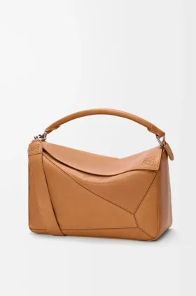 Borsa Puzzle grande in morbida pelle di vitello martellata