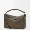 Borsa Puzzle grande in morbida pelle di vitello martellata