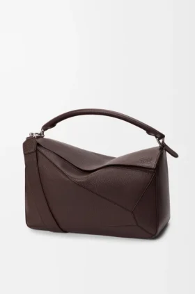 Borsa Puzzle grande in morbida pelle di vitello martellata