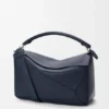 Borsa Puzzle grande in morbida pelle di vitello martellata