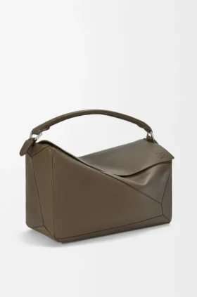 Borsa Puzzle grande in morbida pelle di vitello martellata