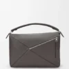 Borsa Puzzle grande in morbida pelle di vitello martellata