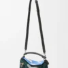 Borsa Puzzle piccola “Futurist Cat” in maglia ricamata e pelle di vitello classica
