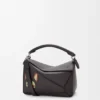 Borsa Puzzle piccola “Futurist Cat” in pelle di vitello classica
