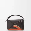 Borsa Puzzle piccola “Futurist Cat” in pelle di vitello classica