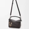 Borsa Puzzle piccola “Futurist Cat” in pelle di vitello classica