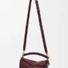 Borsa Puzzle piccola in pelle di vitello liscia e pelle di agnello nappa