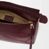 Borsa Puzzle piccola in pelle di vitello liscia e pelle di agnello nappa