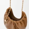 Borsa Squeeze media in morbida pelle di agnello nappa