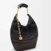 Borsa Squeeze piccola in pelle di vitello nappa intrecciata