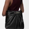 Borsa tote drappeggiata in morbida pelle di agnello nappa