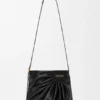 Borsa tote drappeggiata in morbida pelle di agnello nappa