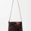 Borsa tote drappeggiata in morbida pelle di agnello nappa