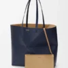 Borsa tote grande orizzontale con Puzzle Fold in morbida pelle di vitello martellata