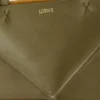 Borsa tote Puzzle Fold media in pelle di vitello lucida