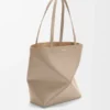 Borsa tote Puzzle Fold media in pelle di vitello lucida