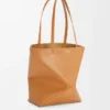 Borsa tote Puzzle Fold media in pelle di vitello lucida