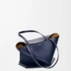 Borsa tote Puzzle Fold media in pelle di vitello lucida