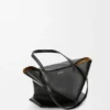 Borsa tote Puzzle Fold media in pelle di vitello lucida