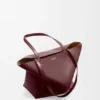 Borsa tote Puzzle Fold media in pelle di vitello lucida
