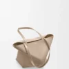 Borsa tote Puzzle Fold media in pelle di vitello lucida