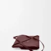 Borsa tote Puzzle Fold media in pelle di vitello lucida