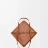 Borsa tote Puzzle Fold media in pelle di vitello lucida