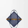 Borsa tote Puzzle Fold media in pelle di vitello lucida