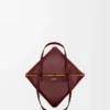 Borsa tote Puzzle Fold media in pelle di vitello lucida