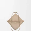 Borsa tote Puzzle Fold media in pelle di vitello lucida