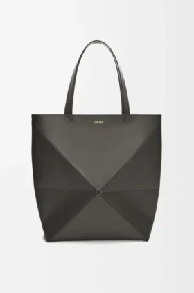 Borsa tote Puzzle Fold XL in pelle di vitello lucida