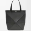Borsa tote Puzzle Fold XL in pelle di vitello lucida