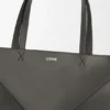 Borsa tote Puzzle Fold XL in pelle di vitello lucida