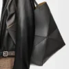 Borsa tote Puzzle Fold XL in pelle di vitello lucida