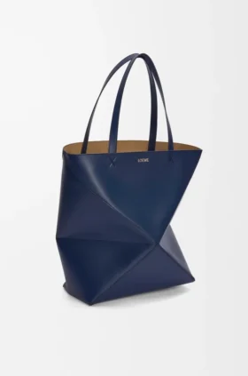 Borsa tote Puzzle Fold XL in pelle di vitello lucida