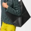 Borsa tote Puzzle Fold XL in pelle di vitello lucida