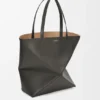 Borsa tote Puzzle Fold XL in pelle di vitello lucida