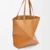 Borsa tote Puzzle Fold XL in pelle di vitello lucida