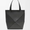 Borsa tote Puzzle Fold XL in pelle di vitello lucida