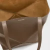 Borsa tote Puzzle Fold XL in pelle di vitello lucida