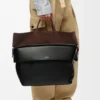 Borsa tote Switch grande in pelle di vitello cartacea e pelle scamosciata
