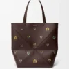 Borsa tote XL “Cats” Puzzle Fold in pelle di vitello nappa